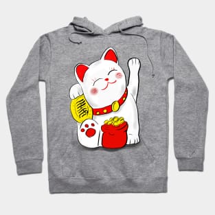 Wacky waving lucky cat Hoodie